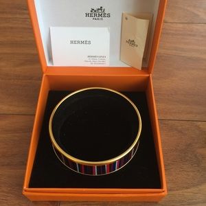 HERMES Multicolor Gold Bangle