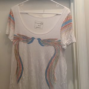 Free people t shirt bird print