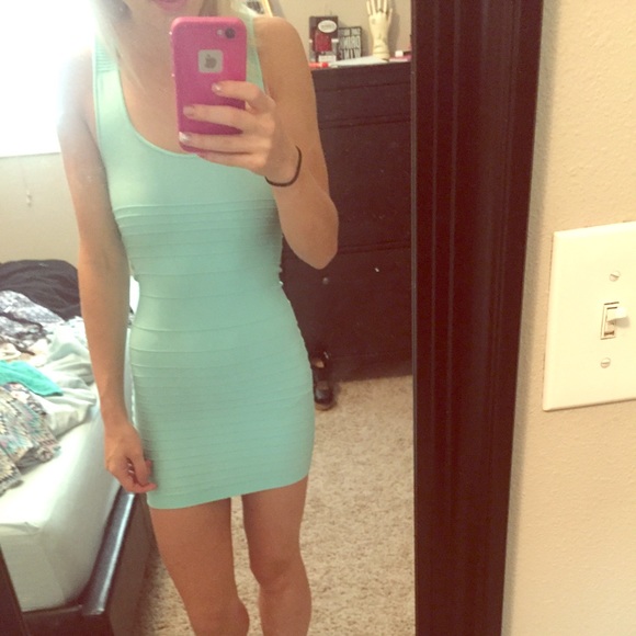 Bebe bodycon mint dress