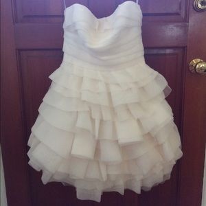 Vera Wang Strapless Short Wedding Dress