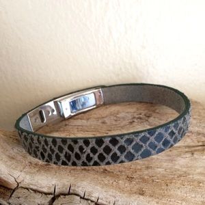 Leather Fossil Bracelet