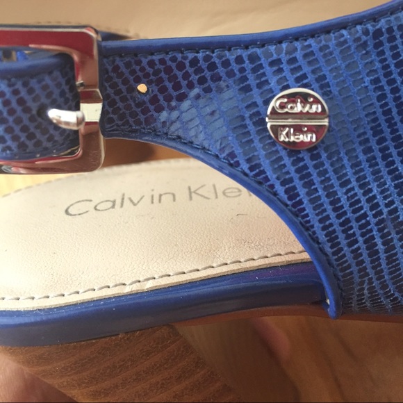 Calvin Klein Blue strappy Heels - Picture 2 of 4