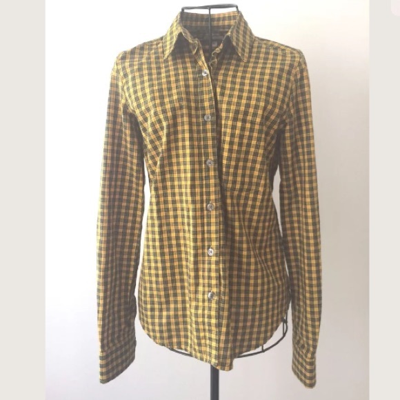 Steven Alan Yellow L/S Plaid Button Down Shirt