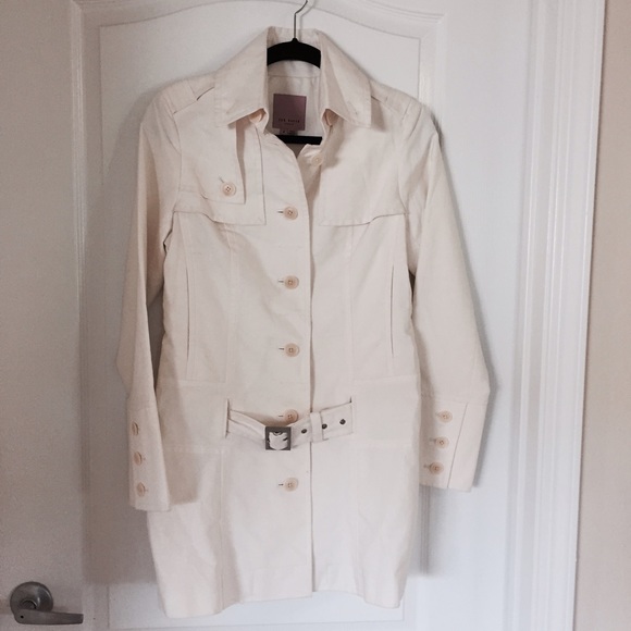Ted Baker 3/4 White Trench Coat