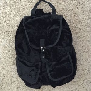 Ecote Black Velvet Backpack