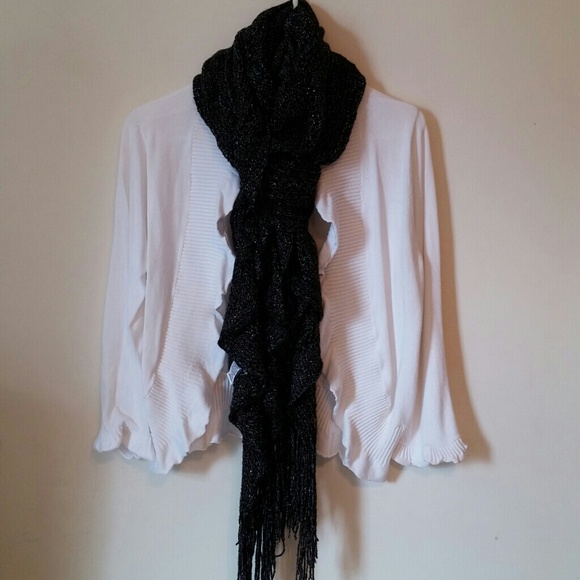 Nine West Shimmer Ruffle Scarf
