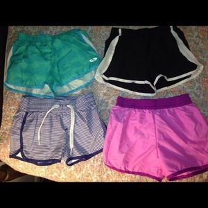 Girl's (children's) running shorts (Total 4 pairs)