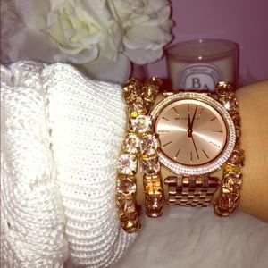 Set of 3 Rose-Gold Bracelets