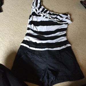 One piece shorts all in one