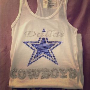 Dallas cowboys white ribbed tank
