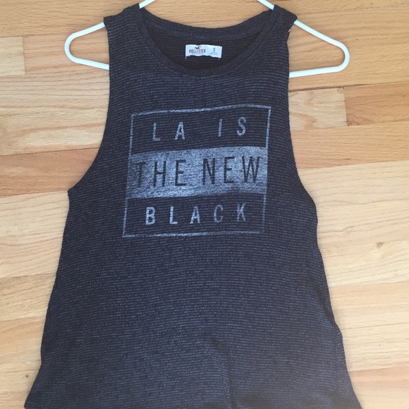 Hollister Tops - Hollister California Dark Gray Muscle shirt