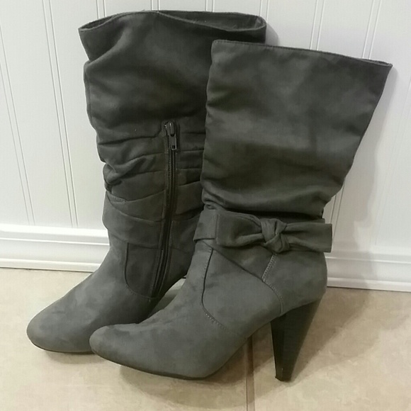 Gray boots