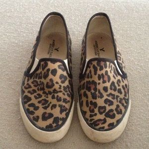 AEO leopard print slip-on shoe