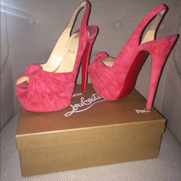 Christian Louboutin Suede Slingback Pump - Picture 2 of 3