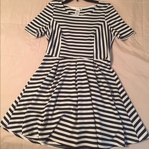 Black and White striped dress