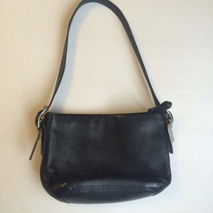 Black leather coach bag