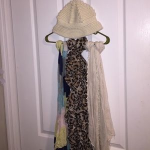 Bundle of scarves and a winter hat!