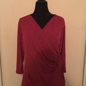 Peter Nygard Houndstooth top