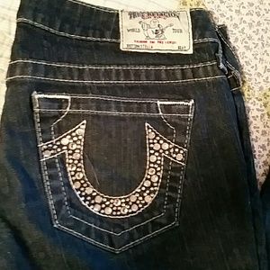 True religion jeans size 30 Stella rhinestones