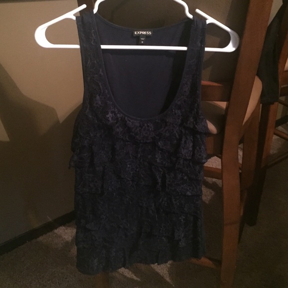 Navy Express Lace Tank