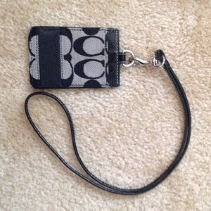 Brand new! Coach card holder two pockets& chain