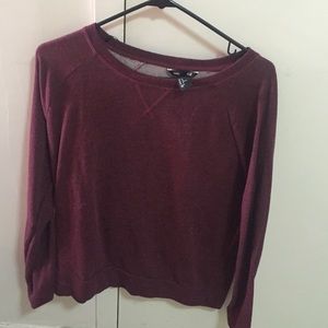 Burgundy sweat shirt