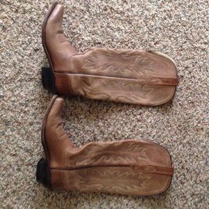 Leather womens cowboy boots