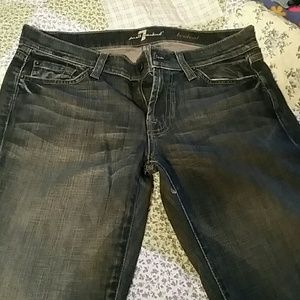 7 For All Mankind boot cut jeans  27 rinestones