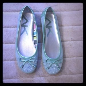 Mint Suede & leather Flats