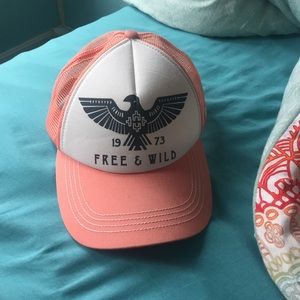 Billabong light orange trucker hat