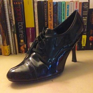 Fioni Patent Faux Leather Booties