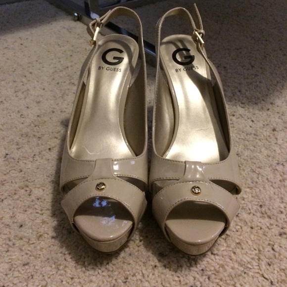 G by Guess beige high heels. WORN ONCE - Picture 2 of 4