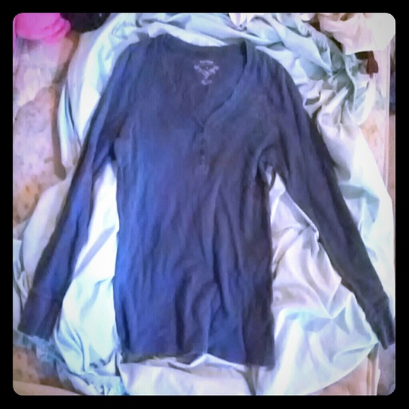 Navy blue long sleeve T
