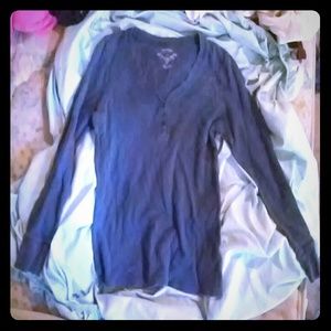 Navy blue long sleeve T