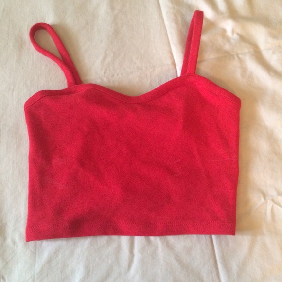 RED FOREVER 21 TANK CROP TOP