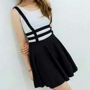 Caged Suspender Skater Skirt