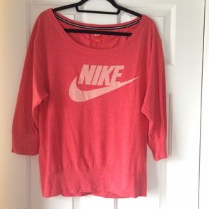 Heather red Nike shirt