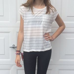 NWOT zara b&w striped tee