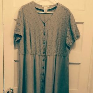 EDDIE BAUER EMPIRE WAIST SAGE GREEN DRESS