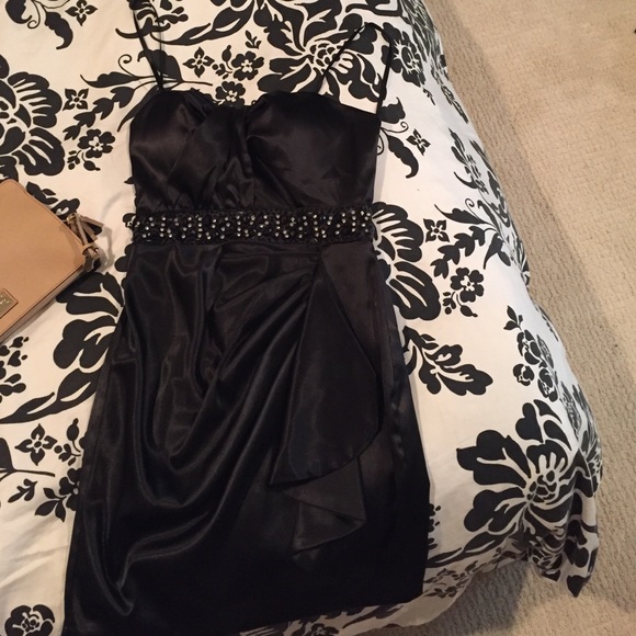 Formal black cocktail dress