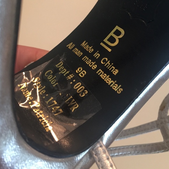 Silver heels with clear stones! - Picture 3 of 4