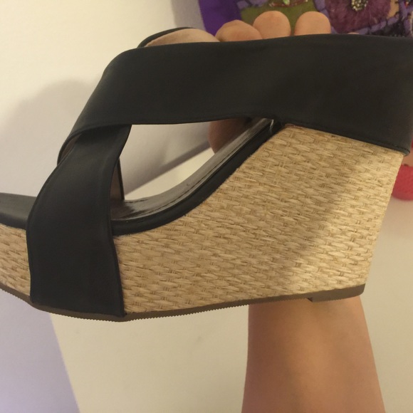 Black Wedge Shoes - Picture 4 of 4