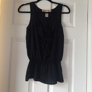 Flattering black tank top