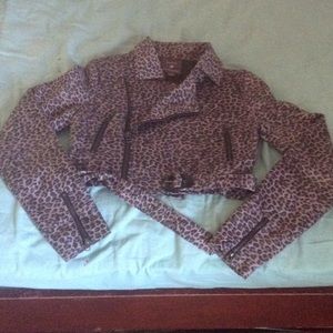 Animal Print Biker Jacket