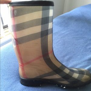 Burberry rain boots