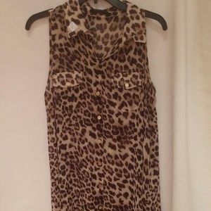 Bcbg cheetah print tank
