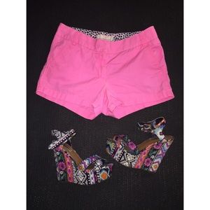 J. Crew hot pink shorts