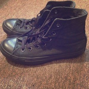 ALLSTAR ALL BLACK HIGH TOP CONVERSES