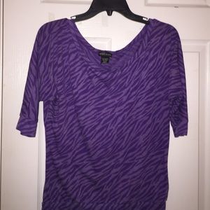Cute purple zebra stripped top loose fitting