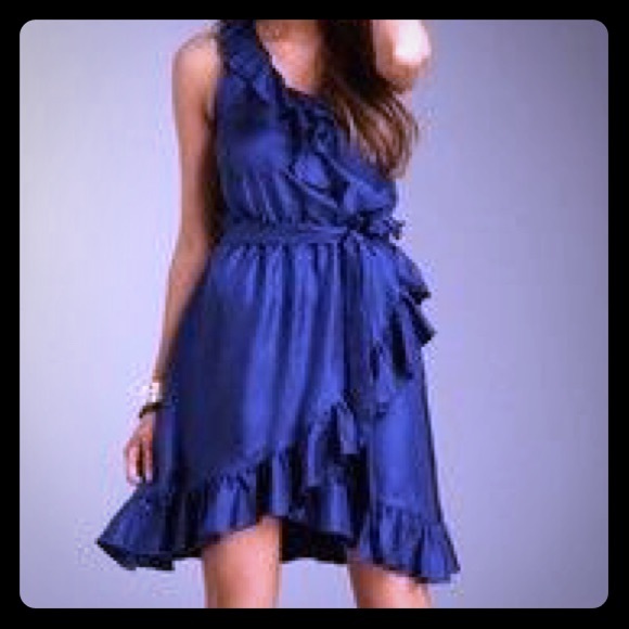 Blue ruffle dress
